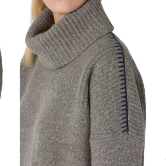 Jason Wu Sweater Wool Contrast Stitch Turtle Neck Cropped (Shrunken to a Small) - Picture 4 of 16